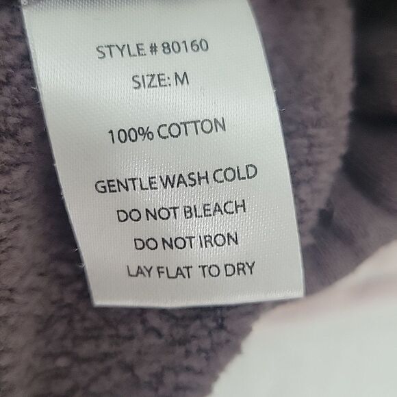 GRADE & GATHER Brown Cropped Fleece Hoodie Size Medium - Picture 7 of 7